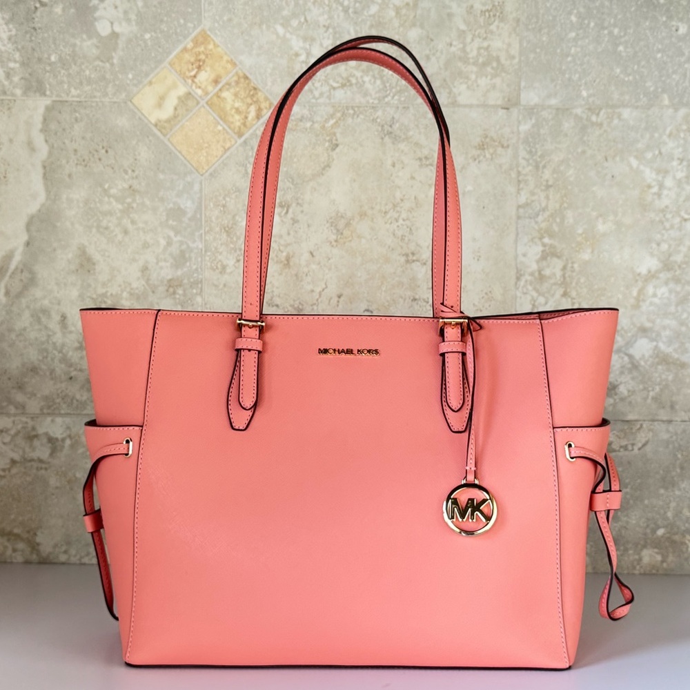 Michael Kors Gilly LG Drawstring Shoulder Tote Bag Sherbert